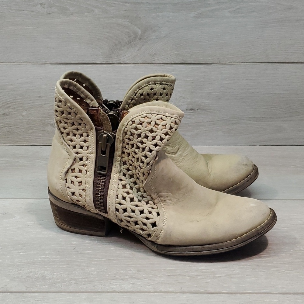 Circle G Womens by Corral Western Zip Sides Cowboy Leather  Boots shoes sz 5.5